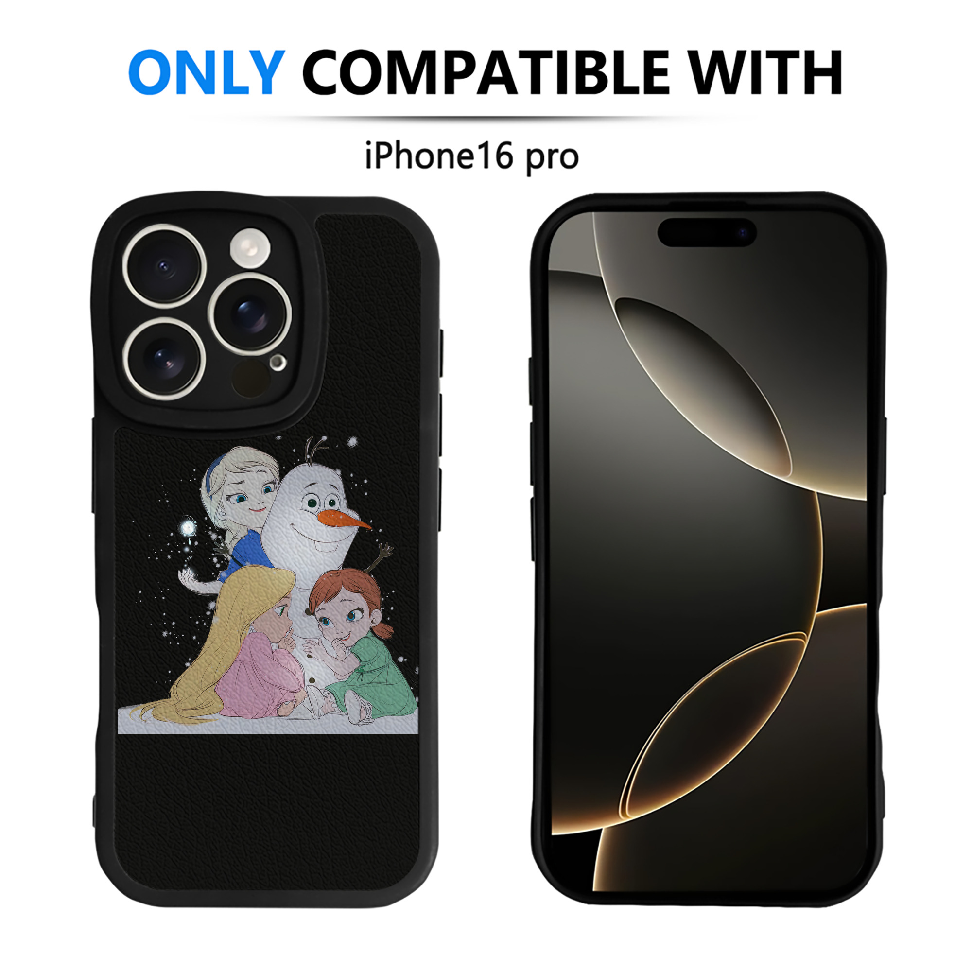 （画像用） アナと雪の女王 アンナ エルサ Frozen Anna Elsa 【iPhone 16シリーズ対応】シリコンスマホケース（レザー調） 材質：シリコン